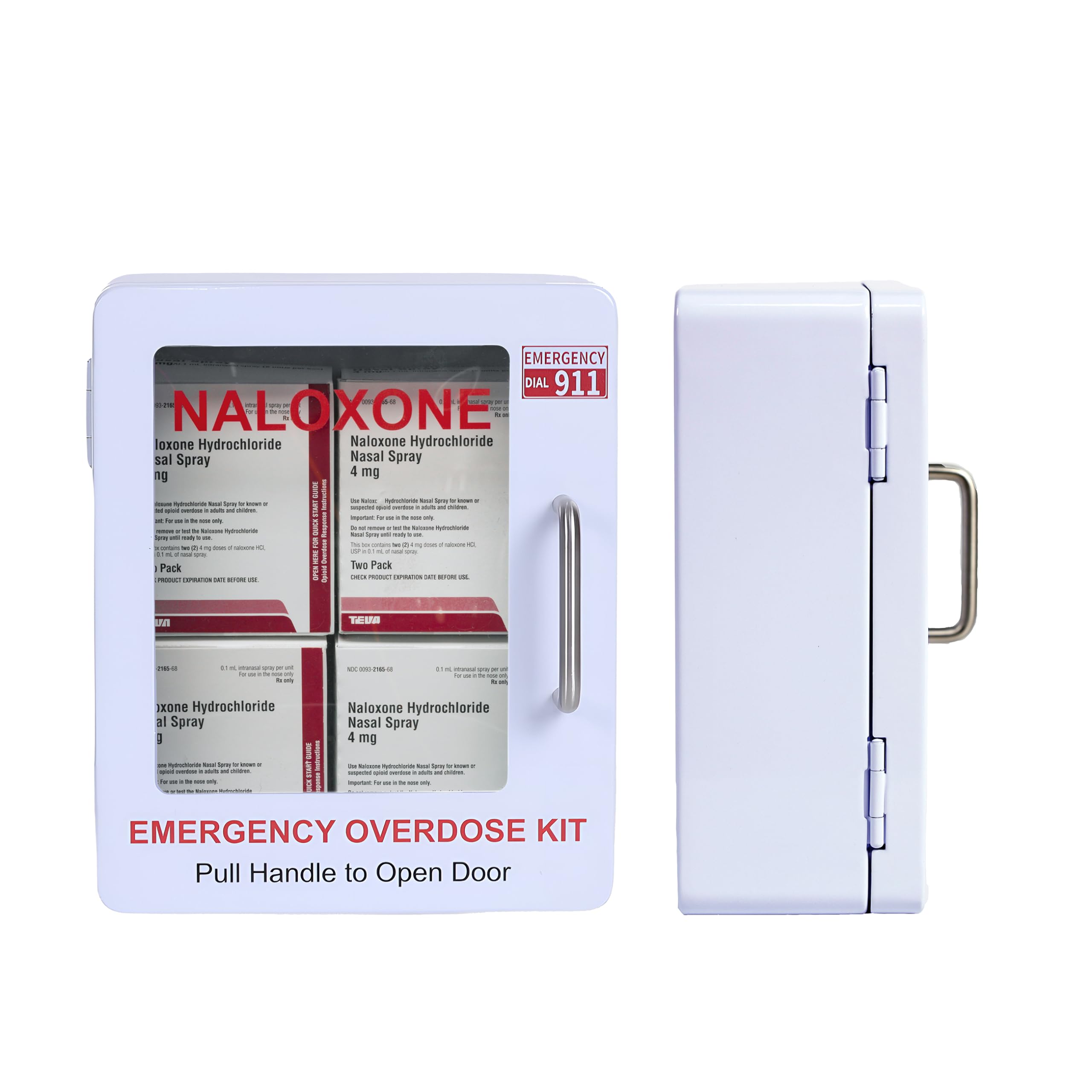 Naloxone Overdose Emergency Kit Cabinet - Does Not Include Alarm